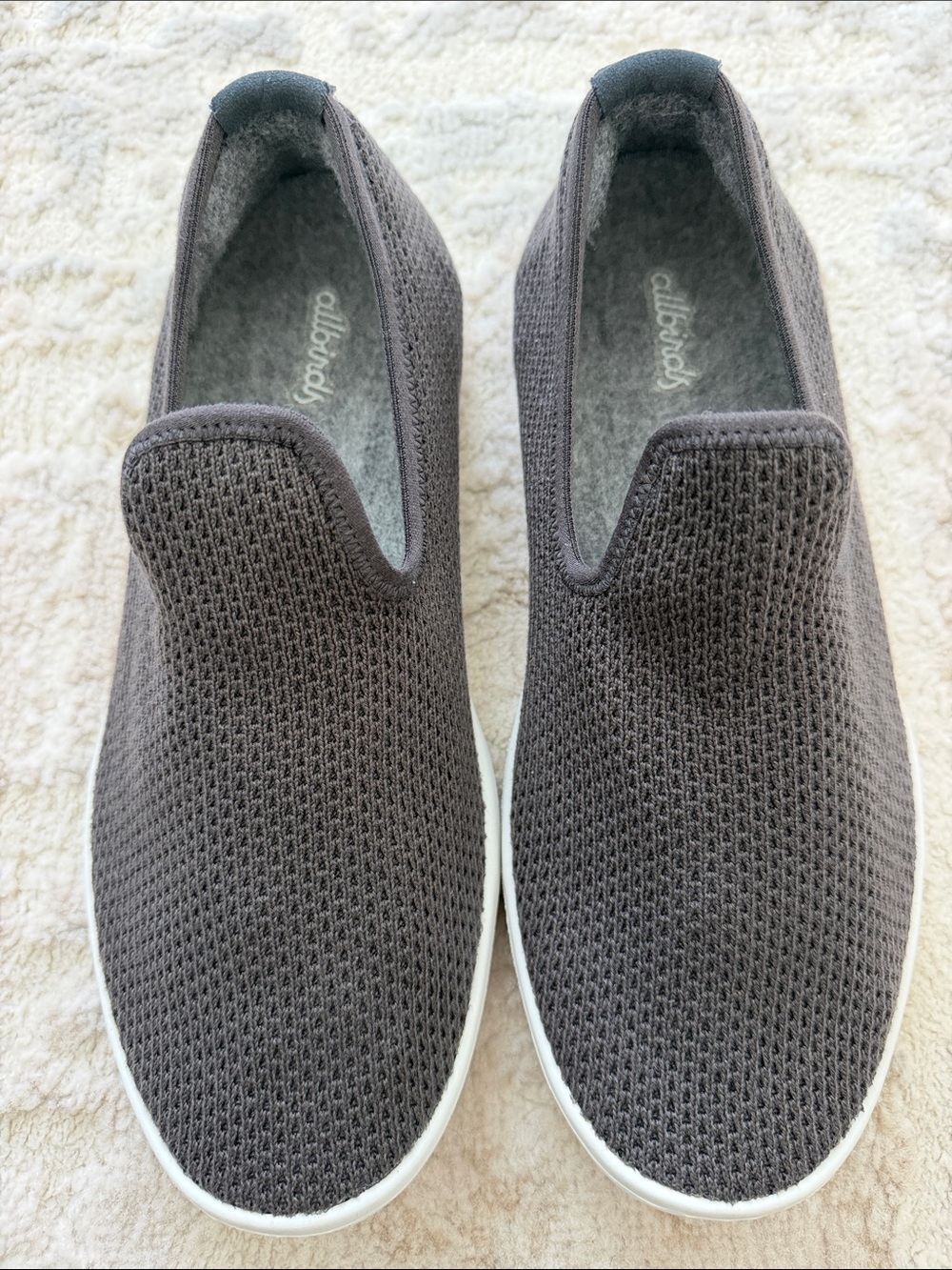 allbirds Women’s Slip-On Knit Loafers in Charcoal Gray